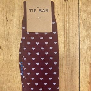 Tie Bar Band Of Hearts Dress Socks